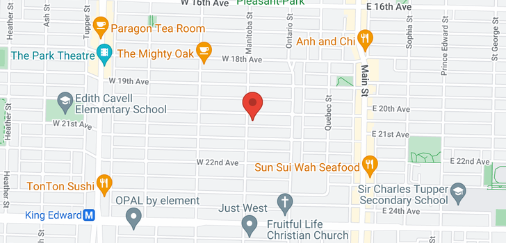 map of 92 W 20TH AVENUE
